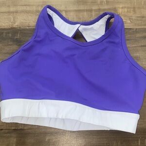 NVGTN Purple and White Sports Bra Small